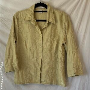 Edwards Irish Linen Women's Button Down Shirt Size XL